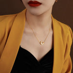 Load image into Gallery viewer, Aurora Half Moon Necklace