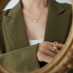 Load image into Gallery viewer, Aurora Half Moon Necklace