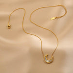 Load image into Gallery viewer, Aurora Half Moon Necklace