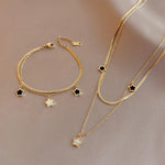 Load image into Gallery viewer, Chloe Star Necklace & Bracelet Set
