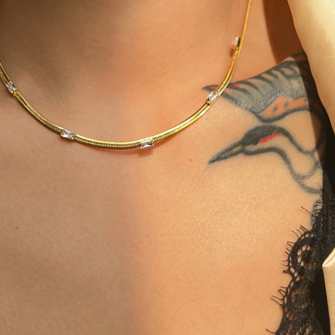 Aneri Rhinestone Choker Necklace