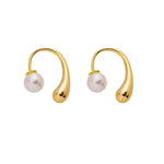 Load image into Gallery viewer, Kelly Pearl Hug Earrings