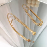 Load image into Gallery viewer, Iris Chain Gold Hanging Earrings