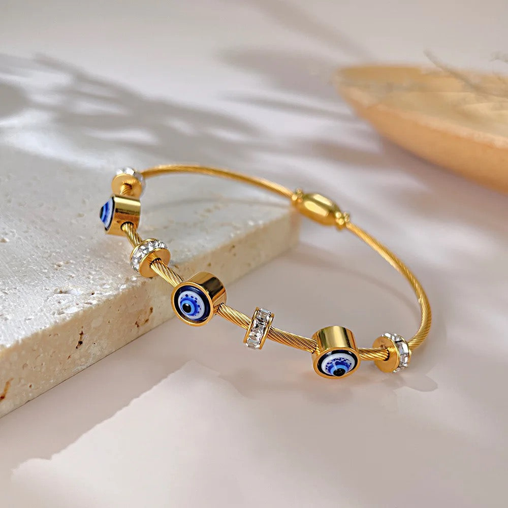 Gold Evil Eye Stainless Steel Necklace Gold Evil Eye Stainless Steel Necklace