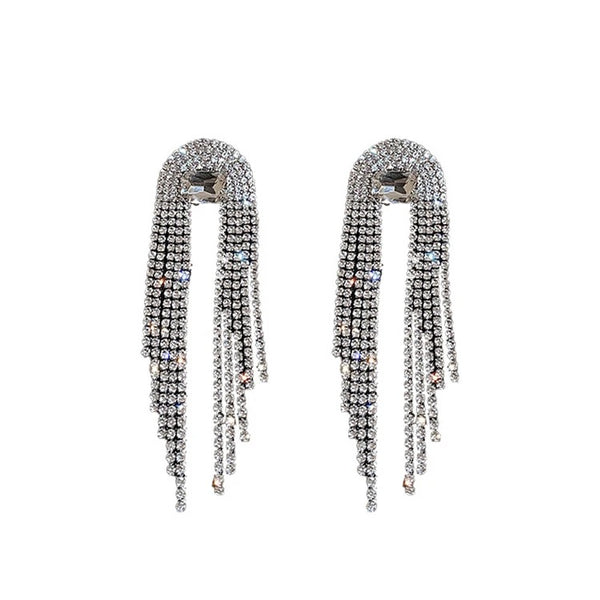 Jenna Rhinestone Cocktail Earrings
