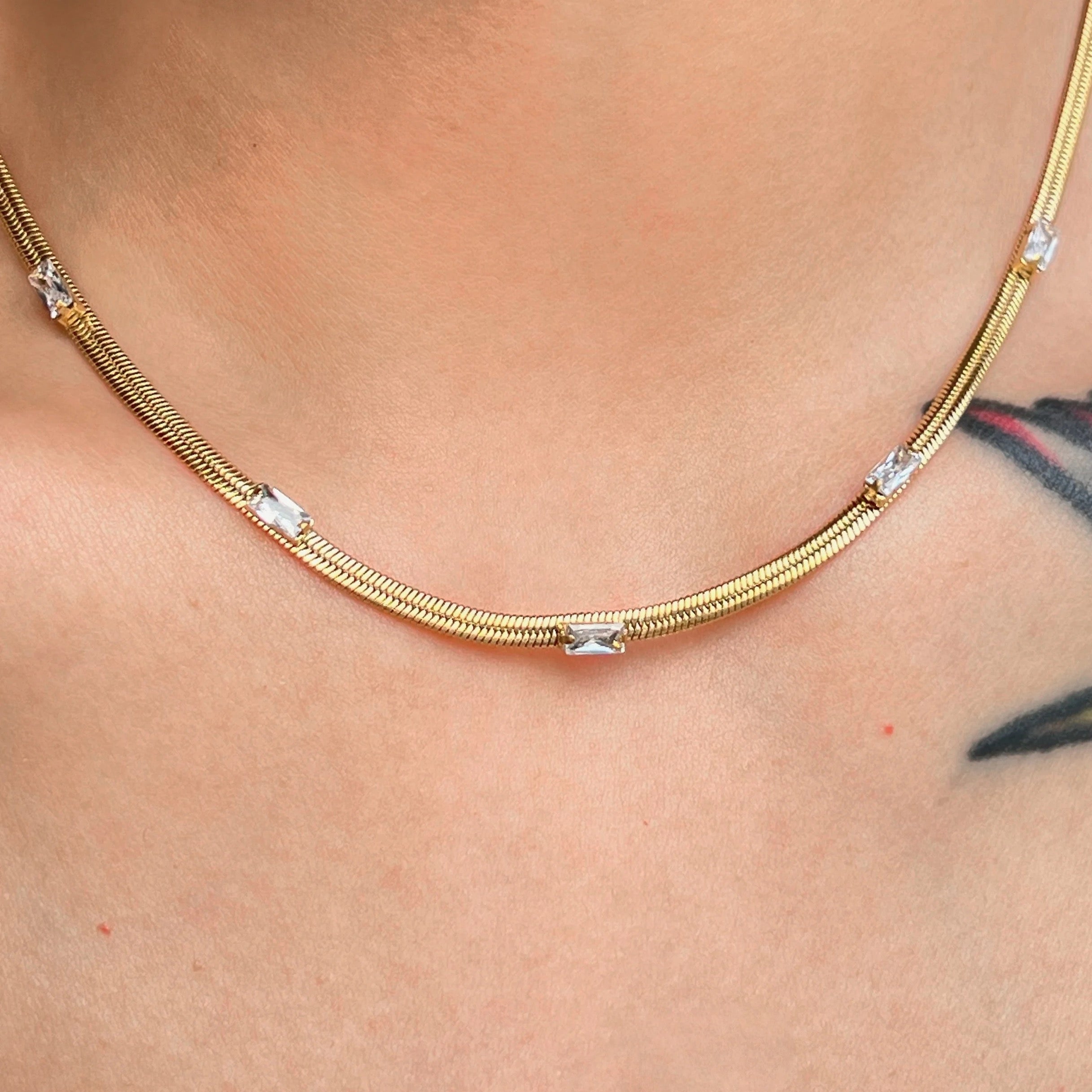 Aneri Rhinestone Choker Necklace – TAWI